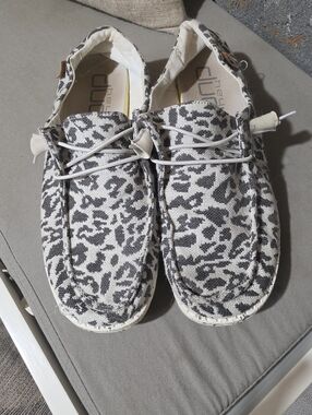 Hey Dude Slip-On Sneakers in Black & White Leopard